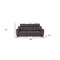 Homeroots 90" Brown Faux Leather Sofa 343838 - alternate 2