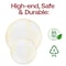 Smarty Had A Party 7.5" White w/Gold Antique Floral Round Disposable Plastic Appetizer/Salad Plates (120 Plates), 120PK 927WG-CASE - alternate 2