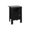 Homeroots 24" Black Wood Nightstand 332733 - alternate 1