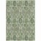 Homeroots 5' X 8' Artichoke Green And Fern Green Damask Washable Indoor Outdoor Area Rug 588167 - alternate 4
