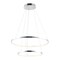 Jonathan Y Brice 24" 2-Light Modern Contemporary Metal Round Integrated LED Pendant, Chrome JYL7204C - alternate 1