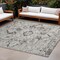 Homeroots 10' X 14' Ivory and Dark Brown Oriental Washable Non Skid Indoor Outdoor Area Rug 563771 - alternate 1