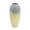 Homeroots 16" Blue And Cream Reactive Glaze Ceramic Cylinder Table Vase 574206 - alternate 1