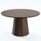 Homeroots 52" Brown Wood Pedestal Base Round Top Dining Table 720963 - alternate 1