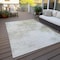 Homeroots 10' X 14' Ivory Beige And Taupe Abstract Washable Indoor Outdoor Area Rug 577720 - alternate 2