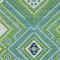 Homeroots 9' X 12' Lime Green Aqua And Ivory Tribal Washable Indoor Outdoor Area Rug 598134 - alternate 2