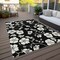 Homeroots 3' X 5' Black Ivory And Gray Floral Washable Indoor Outdoor Area Rug 599862 - alternate 2