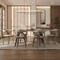 Leisuremod Modern Wooden Dining Chair, Washed Walnut Frame in White, Klyne Collection KCWW-22W - alternate 2