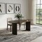 Homeroots 79" Walnut Solid Wood Double Pedestal Base Oval Dining Table 721108 - alternate 2