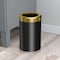 Gatco Modern Round 3 Gal. Wastebasket, Matte Black/Brushed Brass 1930 - alternate 2