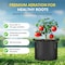 Ipower 25 Gallon Grow Bags 300G Thickened Sturdy Plant Fabric Pots with 20 Labels, Black, 20PK GLGROWBAG25X5BLKV5X4 - alternate 3