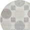 Homeroots 8' Ivory Brown And Gray Round Geometric Washable Indoor Outdoor Area Rug 593602 - alternate 2