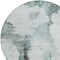 Homeroots 8' Teal Blue Silver And Gray Round Abstract Washable Indoor Outdoor Area Rug 582688 - alternate 2
