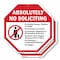 Signmission Absolutely No Soliciting No Politi, 10 inch X 10 inch, Aluminum Metal Signs, 2PK OC-A-2PACK-10-18 - alternate 1