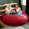 Homeroots 72" Cinnabar Microsuede Bean Bag Chair 546902 - alternate 3