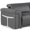 Homeroots Gray Italian Leather Modular L Shaped Five Piece Corner Sectional 534864 - alternate 2