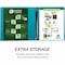 Zoro Select Earth's Choice Plant-Based Durable Fashion View Binder, 3 Rings, 1" Cap, 11 x 8.5, Turquoise, PK2 SAMU86377 - alternate 2
