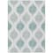 Homeroots 3' X 5' Aqua Teal Blue And Ivory Ikat Washable Indoor Outdoor Area Rug 589068 - alternate 2