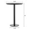 Flash Furniture Commercial 31.25" Black Faux Marble HPL Tabletop with Black Bar Height RD Base ST-RD31-BKMAR-TR18B-GG - alternate 2