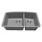 Msi Grrey Quartz 32in x 19in Undermount 60/40 Double Bowl Kitchen Sink ZOR-QTZ-DBSNK-0105 - alternate 3