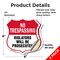 Signmission No Trespassing Shield Sign Violators Wil, 6 inch X 6 inch, Vinyl Decal, 2PK SHI-D-2PACK-6-418 - alternate 2
