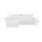 Homeroots 121" White Corduroy Compression Foam Sofa 719551 - alternate 2