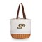 Picnic Time Family Of Brands NCAA Purdue Boilermakers Coronado Canvas and Willow Basket Tote - Picnic Bag 203-00-187-514-0 - alternate 1