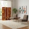 Homeroots 72" Brown Canvas Folding Three Panel Screen Room Divider 274667 - alternate 3