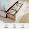 Martha Stewart Nyla Queen Upholstered Platform Bed with Curved Nailhead Headboard and Footboard Storage Drawer XH-8529-Q-WH-MS - alternate 2