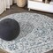 Jonathan Y Estrella Bohemian Medallion Textured Weave Teal/Gray 4 ft Round Indoor/Outdoor Area Rug SMB105C-4R - alternate 1