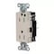 Hubbell Wiring Device-Kellems Straight Blade Receptacle, 5-15R, 15 A, 125V AC, 2 Pole, 3 Wire, Surface Mount, Grounded HBL2172STLA - alternate 2