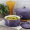 Megachef 2.7 Quart Round Enameled Cast Iron Casserole in Gradient Purple 750124510M - alternate 2