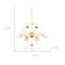 Homeroots Gold Sputnik Eleven Light Frosted Metal and Glass Dimmable Chandelier With White Shades 611357 - alternate 2