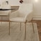 Leisuremod Zaire Collection Modern Dining Chair, Gold Legs and Beige Velvet ZDC52BG - alternate 2