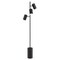Homeroots 65" Black Three Light Tree Floor Lamp With Black Metal Drum Shade 523591 - alternate 2