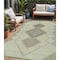 Homeroots 5' X 8' Green Gray And Taupe Geometric Washable Indoor Outdoor Area Rug 631910 - alternate 1