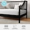 Martha Stewart Neely Twin Size Solid Wood Platform Daybed w/Wooden Spindles and Slatted Foundation, Black MG-090021-DBT-BK-MS - alternate 3