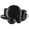Gibson Home Everyday Plus 12 Piece Round Stoneware Dinnerware Set in Black 142742.12 - alternate 1