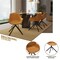 Leisuremod Markley Swivel Leather Dining Arm Chair with Iron Legs, 2PK ESCBL-26-BR2 - alternate 3