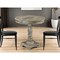 Homeroots 30" Gray Rounded Solid Wood Pedestal Base Dining Table 488594 - alternate 2