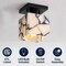 Jonathan Y Alessia 5 in. 1-Light Modern Contemporary Alabaster/Iron Cube LED Semi Flush Mount, White and Black M JYL1202C - alternate 4