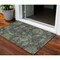 Homeroots 3' X 5' Green Charcoal And Black Floral Washable Indoor Outdoor Area Rug 604144 - alternate 1