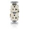 Leviton Receptacle Outlet, 20A, Light Almond, 125V C5362-T - alternate 1