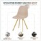 Leisuremod Markley Modern Leather Dining Chair With Gold Legs in Taupe, 4PK MCG18TP4 - alternate 2