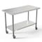 Koolmore 24'' x 48'' 18-Gauge 304 Stainless Steel Commercial Work Table with Casters CT2448-18C - alternate 1