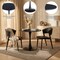 Leisuremod Bristol Round MDF Dining Table - Pedestal Base Kitchen Table, Modern Style BTBL-B27BLMT - alternate 3