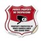 Signmission Private Property Shield Sign No Trespass, 4 inch X 4 inch, Vinyl Decal, 2PK SHI-D-2PACK-4-443 - alternate 1