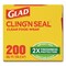 Glad ClingWrap Plastic Wrap, 200 Square Foot Roll, Clear, PK12 20 - alternate 3