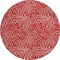 Homeroots 8' Red And Ivory Round Abstract Washable Indoor Outdoor Area Rug 599750 - alternate 3