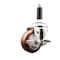 Service Caster 3 Inch 316SS Maroon Polyurethane Swivel 3/4 Inch Expanding Stem Caster Brake SCC-SS316EX20S314-PPUB-MRN-TLB-34 - alternate 1